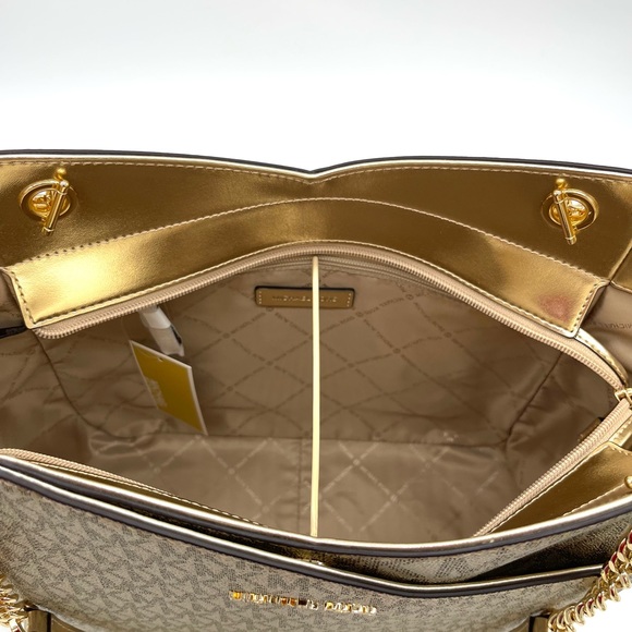 Michael Kors Large X Chain Shoulder Tote Bag - Picture 4 of 8